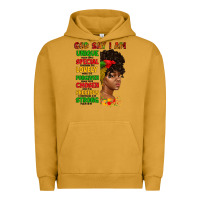 Pigment Peanut Butter god say i am juneteenth afro girl Urban Hoodie - Artiststas