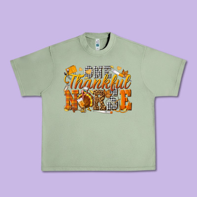 One Thankful Nurse Urban Heavy Tee Designed By Texasbilliewilder