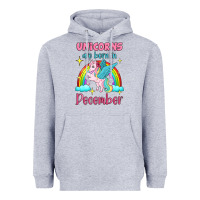 Heather Grey unicorns are born in december Heavyweight Hoodie - Jasminsmagicworld