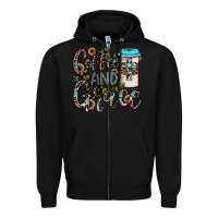 Black coffee and grace Zipper Hoodie - JahusDesignShop