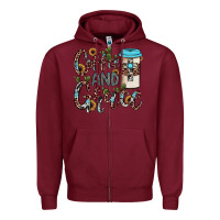 Burgundy coffee and grace Zipper Hoodie - JahusDesignShop