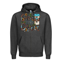 Charcoal Heather coffee and grace Zipper Hoodie - JahusDesignShop