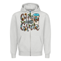 Dove Grey coffee and grace Zipper Hoodie - JahusDesignShop