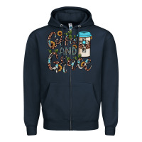 Navy coffee and grace Zipper Hoodie - JahusDesignShop