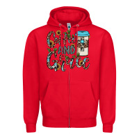 Red coffee and grace Zipper Hoodie - JahusDesignShop