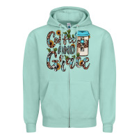 Seafoam coffee and grace Zipper Hoodie - JahusDesignShop