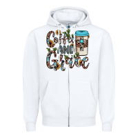 White coffee and grace Zipper Hoodie - JahusDesignShop