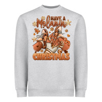 Heather Grey Have a melanin Christmas black girl sneakers Heavyweight Sweatshirt - RanaPortraitStore