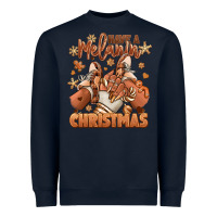 Navy Have a melanin Christmas black girl sneakers Heavyweight Sweatshirt - RanaPortraitStore