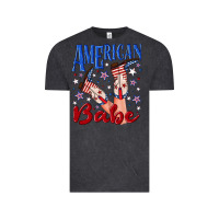 Vintage Black American babe 4th july Vintage Tee - texasbilliewilder
