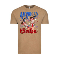 Vintage Coffee American babe 4th july Vintage Tee - texasbilliewilder