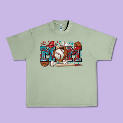 Mom Baseball Urban Heavy Tee Designed By Zillion Design Studio
