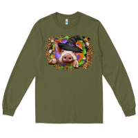 Army Green halloween pig Long Sleeve Tee - CowhideDigitalArt