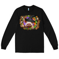 Black halloween pig Long Sleeve Tee - CowhideDigitalArt
