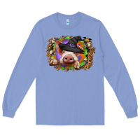 Colony Blue halloween pig Long Sleeve Tee - CowhideDigitalArt