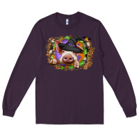 Plum halloween pig Long Sleeve Tee - CowhideDigitalArt