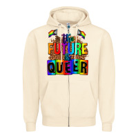 Sandshell the fuuture is queer Zipper Hoodie - AdoDesignShop