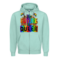 Seafoam the fuuture is queer Zipper Hoodie - AdoDesignShop
