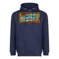 Navy western howdy cowgirl leopard serape   license plate template Heavyweight Hoodie - BarkalooDesign