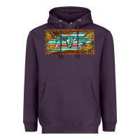 Plum western howdy cowgirl leopard serape   license plate template Heavyweight Hoodie - BarkalooDesign