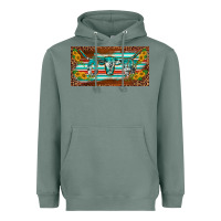 Sage western howdy cowgirl leopard serape   license plate template Heavyweight Hoodie - BarkalooDesign