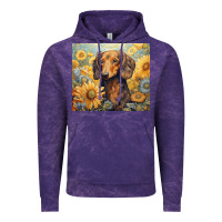 Cloud Purple dachshund Vintage Hoodie - Unal Design