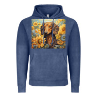 Vintage Denim dachshund Vintage Hoodie - Unal Design