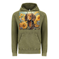 Vintage Olive dachshund Vintage Hoodie - Unal Design