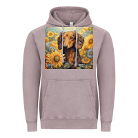 Vintage Zinc dachshund Vintage Hoodie - Unal Design