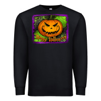 Black Happy Halloween Pumpkin Premium Sweatshirt - Jasminsmagicworld