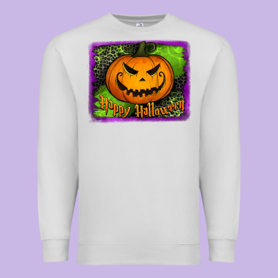 Happy Halloween Pumpkin Premium Sweatshirt Designed By Jasminsmagicworld