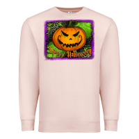 Pale Pink Happy Halloween Pumpkin Premium Sweatshirt - Jasminsmagicworld