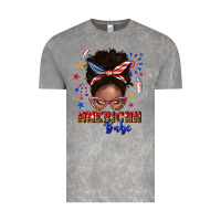 Cloud Rock American babe afro messy bun Vintage Tee - texasbilliewilder