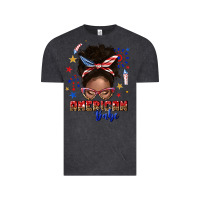 Vintage Black American babe afro messy bun Vintage Tee - texasbilliewilder