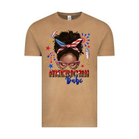 Vintage Camel American babe afro messy bun Vintage Tee - texasbilliewilder