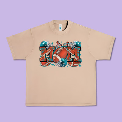 Mom American Football Urban Heavy Tee Designed By Zillion Design Studio