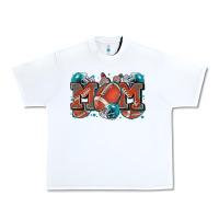White mom american football Urban Heavy Tee - Zillion Design Studio