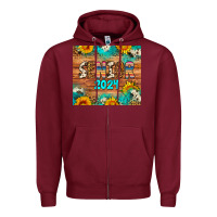 Burgundy senior 2024 tumbler  2 artiststas Zipper Hoodie - Artiststas