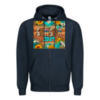 Navy senior 2024 tumbler  2 artiststas Zipper Hoodie - Artiststas