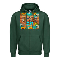 Sports Green senior 2024 tumbler  2 artiststas Zipper Hoodie - Artiststas