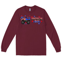 Burgundy all american boy libbey glass Long Sleeve Tee - HRA Design Shop