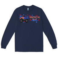Navy all american boy libbey glass Long Sleeve Tee - HRA Design Shop