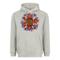 Moon Dust American Flag Sunflower Heavyweight Hoodie - LillyAllenDesigns
