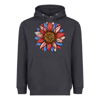 Smoke American Flag Sunflower Heavyweight Hoodie - LillyAllenDesigns