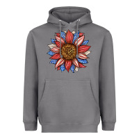 Storm American Flag Sunflower Heavyweight Hoodie - LillyAllenDesigns