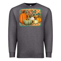 Charcoal Heather It's Fall y'all pumpkins halloween and sunflowers Premium Sweatshirt - Jasminsmagicworld
