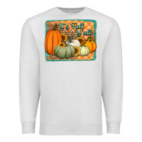 Oatmeal Heather It's Fall y'all pumpkins halloween and sunflowers Premium Sweatshirt - Jasminsmagicworld