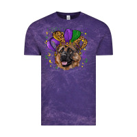 Cloud Purple mardi gras hat german shepherd Vintage Tee - RanaPortraitStore