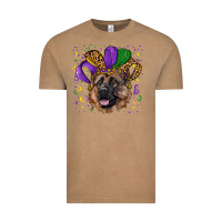 Vintage Coffee mardi gras hat german shepherd Vintage Tee - RanaPortraitStore