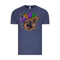 Vintage Denim mardi gras hat german shepherd Vintage Tee - RanaPortraitStore